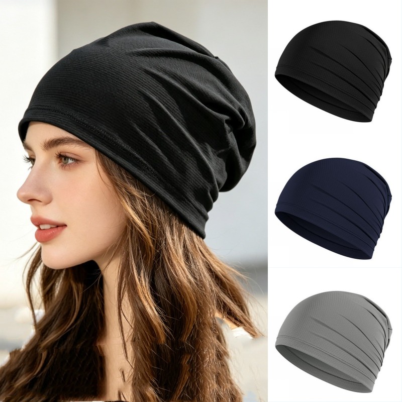 Skull Cap Helmet Liner - 速乾性通気性ストレッチビーニースカルハットユニセックススポーツランニングヘッドラップハットサイクリングヘルメットインナーライナー汗吸収キャップ