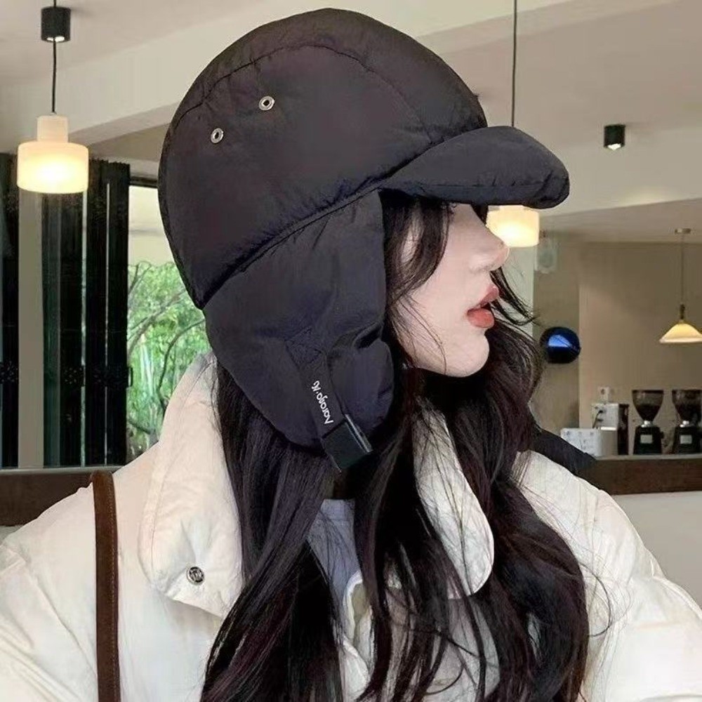 ソリッドカラーのパッド入りボンバーハット、イヤーフラップ付き - Trapper Hat Ear Flap のレビューと価格