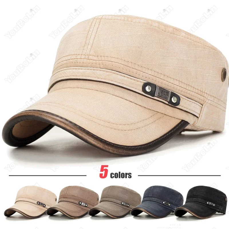 ウォッシュ加工のダメージ加工を施したレザートリム付きフラット - Dad Hat Cotton のレビューと価格