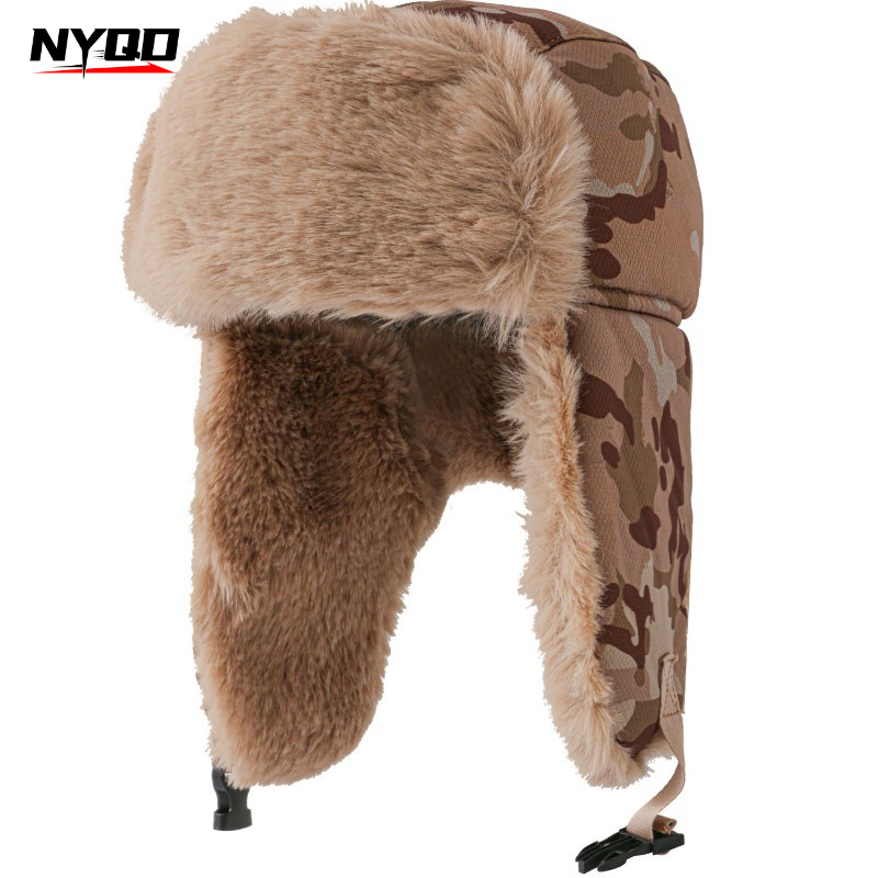 メンズ用、冬用、フェイクファーのトラッパーハット。防風性があ - Trapper Hat Ear Flap のレビューと価格