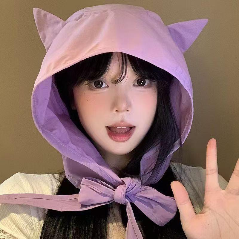 かわいい猫耳サンバイザー薄型耳保護ヘッドバンド小悪魔ストラッ - Visor Sun Hat のレビューと価格