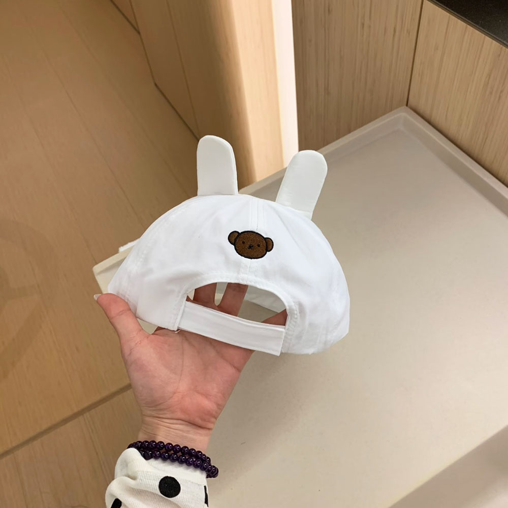 かわいいミッフィーかわいい野球帽キーキャップ漫画ウサギの耳立 - Snapback Hat Flat のレビューと価格