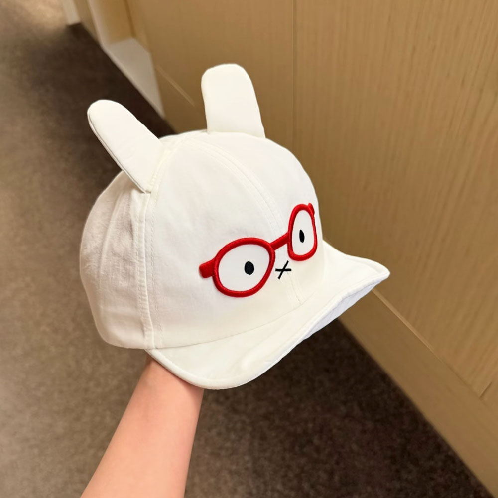かわいいミッフィーかわいい野球帽キーキャップ漫画ウサギの耳立 - Snapback Hat Flat のレビューと価格