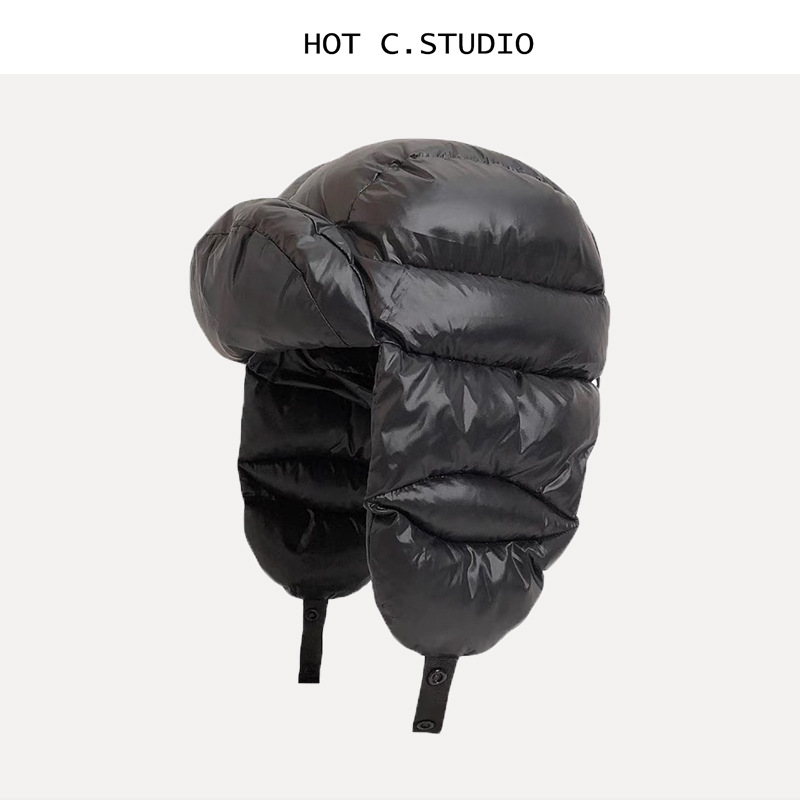 冬用レザー ウシャンカ帽子、ダウン入り、耳当て付きパイロット - Trapper Hat Ear Flap のレビューと価格
