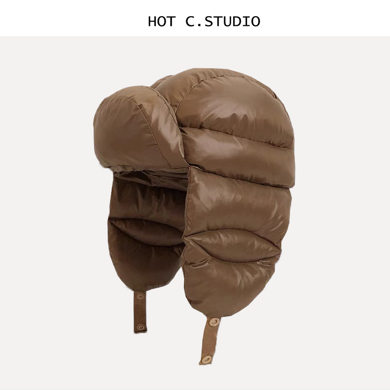冬用レザー ウシャンカ帽子、ダウン入り、耳当て付きパイロット - Trapper Hat Ear Flap のレビューと価格